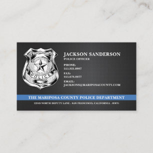 Carte De Visite Logo du service de police personnalisé