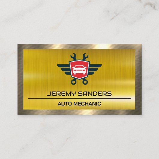Carte De Visite Logo du service de réparation automobile | Métalli (Devant)