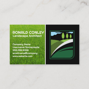 Carte De Visite Logo du service d'entretien de la pelouse   Logo d