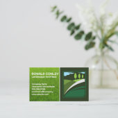 Carte De Visite Logo du service d'entretien de la pelouse | Logo d (Debout devant)