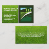 Carte De Visite Logo du service d'entretien de la pelouse | Logo d (Devant / Derrière)