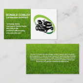 Carte De Visite Logo du service d'entretien de la pelouse | Véhicu (Devant / Derrière)