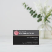 Carte De Visite Logo du service des pompiers professionnels (Debout devant)