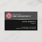 Carte De Visite Logo du service des pompiers professionnels (Devant)