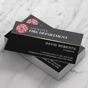 Carte De Visite Logo du service des pompiers professionnels