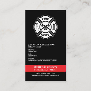 Carte De Visite Logo du service d'incendie personnalisable pompier