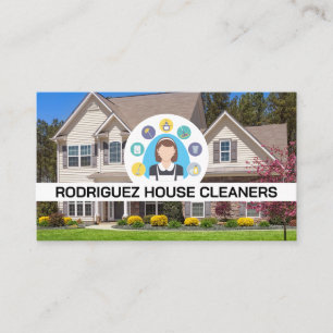 Carte De Visite Logo du service domestique   Jardin avant de la ma