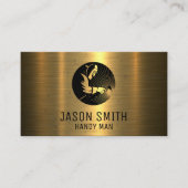 Carte De Visite Logo du soudeur | Or métallique | Industriel (Devant)
