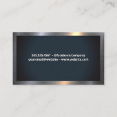 Carte De Visite Logo du Spray nettoyant | Bordure métallique (Dos)