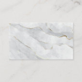 Carte De Visite Logo du Spray nettoyant | Marbre d'or blanc (Dos)