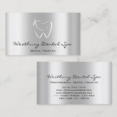 Carte De Visite Logo du Studio Dental Smile Silver Grey (Devant / Derrière)