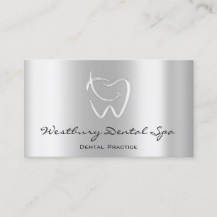 Carte De Visite Logo du Studio Dental Smile Silver Grey