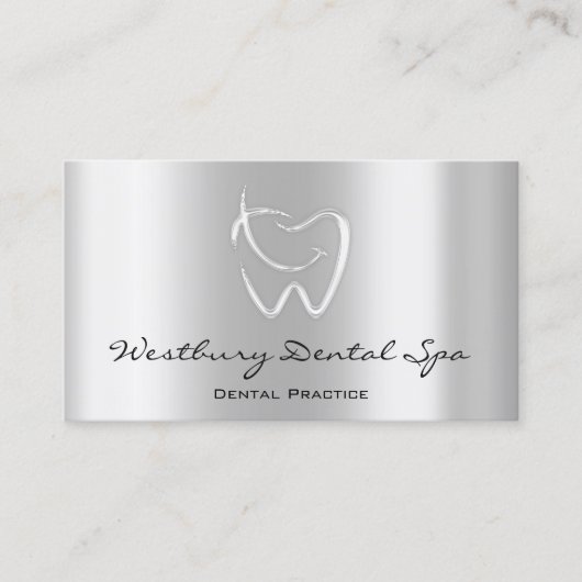 Carte De Visite Logo du Studio Dental Smile Silver Grey (Devant)