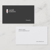 Carte De Visite Logo du stylo Calligraphie de l'écrivain indépenda (Devant / Derrière)