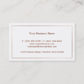 Carte De Visite Logo du stylo de l'écrivain - Lumière stylée en cu (Dos)