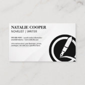 Carte De Visite Logo du stylo d'écriture (Devant)