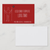 Carte De Visite Logo du symbole géoglyphe géant Long Man (Devant / Derrière)