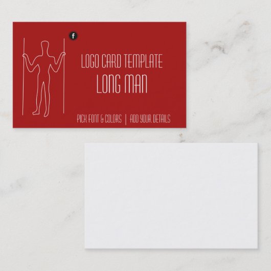 Carte De Visite Logo du symbole géoglyphe géant Long Man (Devant / Derrière)