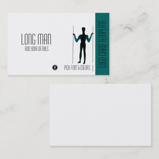 Carte De Visite Logo du symbole géoglyphe géant Long Man (Devant / Derrière)