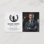 Carte De Visite Logo du système de justice | Homme d'affaires | Av (Devant)