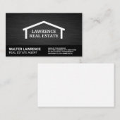 Carte De Visite Logo du toit de l'immeuble | Arrière - plan élégan (Devant / Derrière)