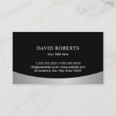 Carte De Visite Logo du toit de l'immeuble Moderne Métal (Dos)