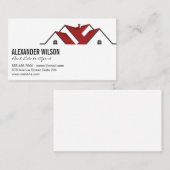 Carte De Visite Logo du toit de l'immeuble moderne | Propriété (Devant / Derrière)