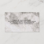 Carte De Visite Logo du toit de l'immeuble | Texture de marbre (Dos)