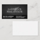 Carte De Visite Logo du toit de l'immeuble | Texture lisse (Devant / Derrière)