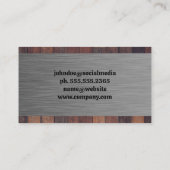 Carte De Visite Logo du toit en marbre | Bois métallique (Dos)