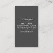 Carte De Visite Logo du toit immobilier | Découpe Or (Dos)