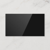 Carte De Visite Logo du toit | Immobilier élégant noir (Dos)