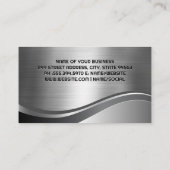 Carte De Visite Logo du toit immobilier | Métallique (Dos)