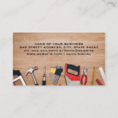 Carte De Visite Logo du toit | Outils main de construction (Dos)