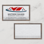 Carte De Visite Logo du toit rouge | Encadrez-le (Devant / Derrière)