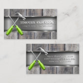 Carte De Visite Logo du tournevis marteau | Bois | Métal (Devant / Derrière)