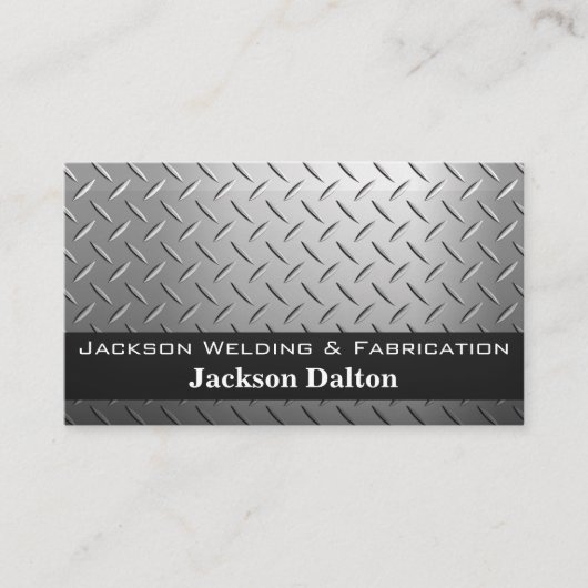 Carte De Visite Logo du travailleur de souder | Rivets métalliques (Devant)