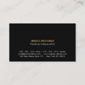 Carte De Visite Logo du trio Black/Gold Lipstick pour maquilleur (Dos)