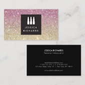 Carte De Visite Logo du Trio Lipstick pour artiste maquillage indé (Devant / Derrière)