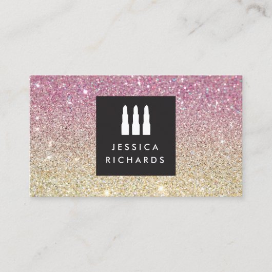 Carte De Visite Logo du Trio Lipstick pour artiste maquillage indé (Devant)