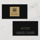 Carte De Visite Logo du Trio Lipstick pour artiste maquillage indé (Devant / Derrière)