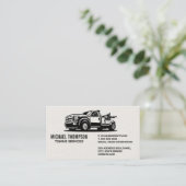 Carte De Visite Logo du véhicule de camion-remorque (Debout devant)