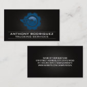 Carte De Visite Logo du véhicule de construction Blue Gear (Devant / Derrière)