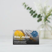 Carte De Visite Logo du véhicule de construction | Plan directeur (Debout devant)