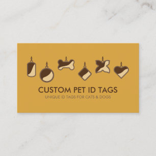 Carte De Visite Logo du vendeur d'id-Tag Chiens Chats Boutique