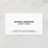 Carte De Visite Logo du vignoble (Dos)