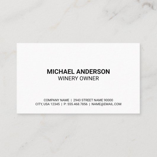 Carte De Visite Logo du vignoble (Dos)