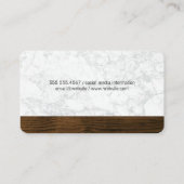 Carte De Visite Logo du vin | Bois de marbre (Dos)