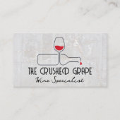 Carte De Visite Logo du vin | Marbre et tôle (Devant)