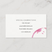 Carte De Visite Logo du vin | Party Confetti (Dos)